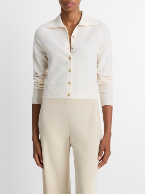 Vince Vince Polo Wool Blend Cardigan in Off White at Nordstrom