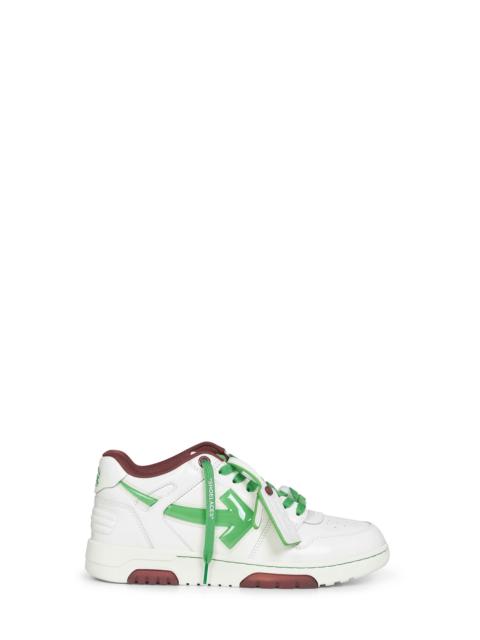 Off-White Off White Men White And Green Out Off Office Sneakers