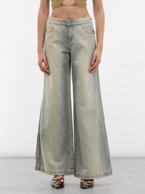 RUI Blue Baggy G-String Rivets Jeans