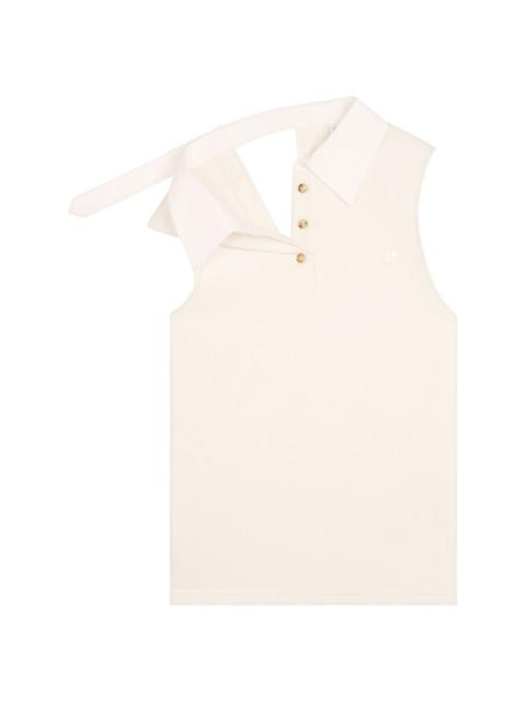 courrèges logo-appliqué polo top