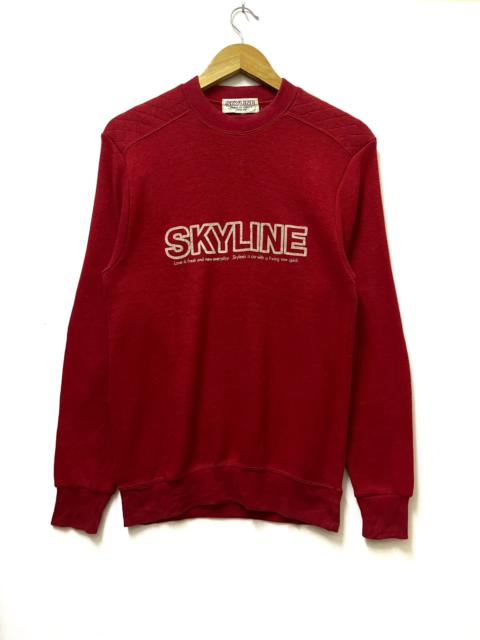 Other Designers Vintage - Vintage Skyline Spellout Crewneck Sweatshirt Red