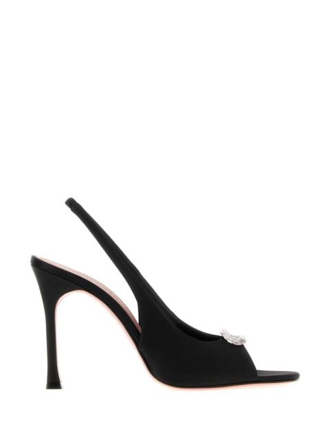 Amina Muaddi Amina Muaddi Women Black Satin Mini Camelia Sandals