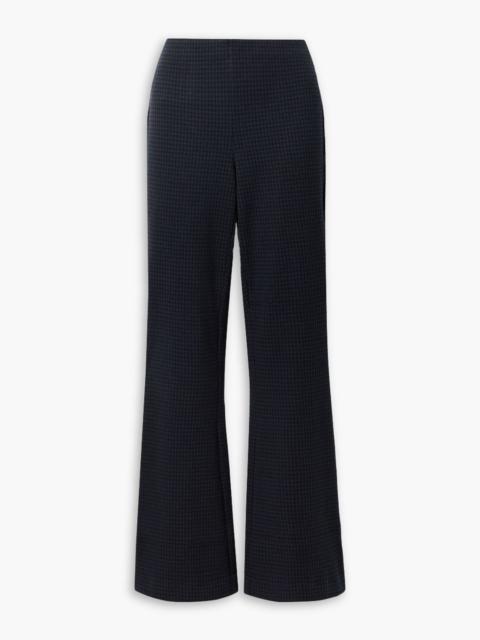 Tibi Ali checked stretch-knit flared pants