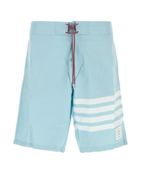 Thom Browne Light blue nylon blend swimming shorts