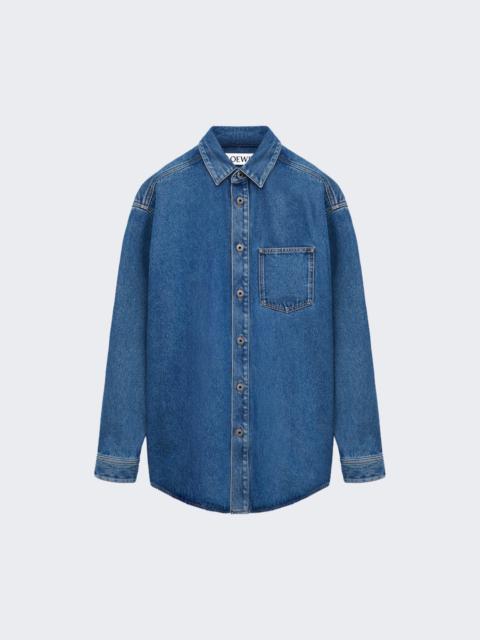 Loewe Anagram Overshirt Mid Blue Denim
