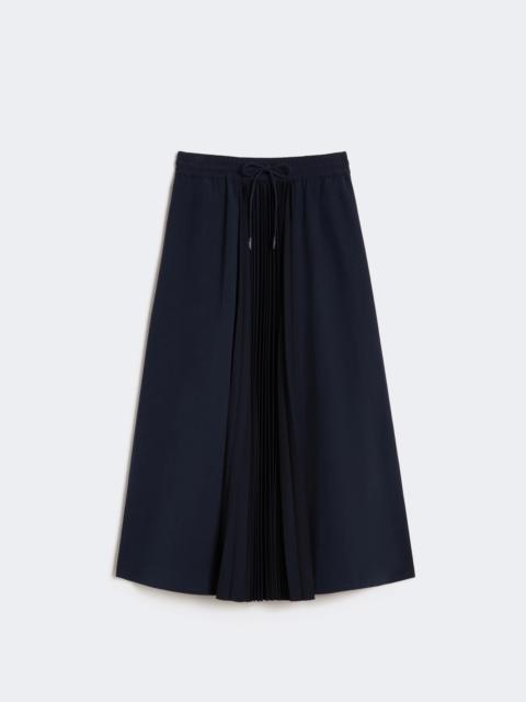 WEEKEND Max Mara Technical fabric and jersey skirt - NAVY