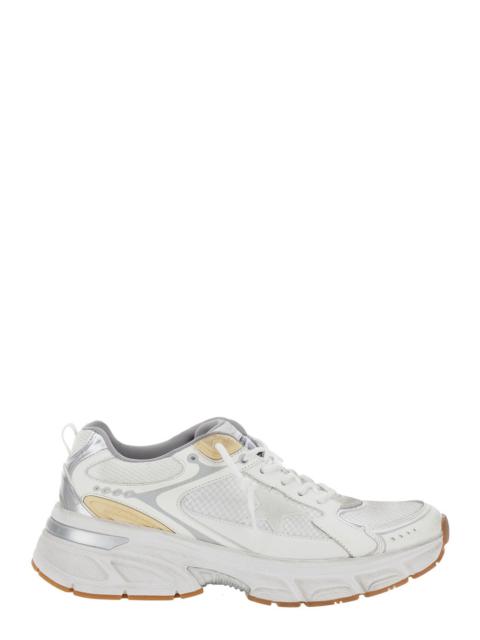 Golden Goose Golden Goose Men 'Lightstar' White Low Top Sneakers With Logo Patch On The Tongue And Logo Lettering