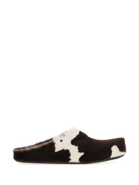 Marni Marni Men Printed Calf Hair Fussbett Slippers