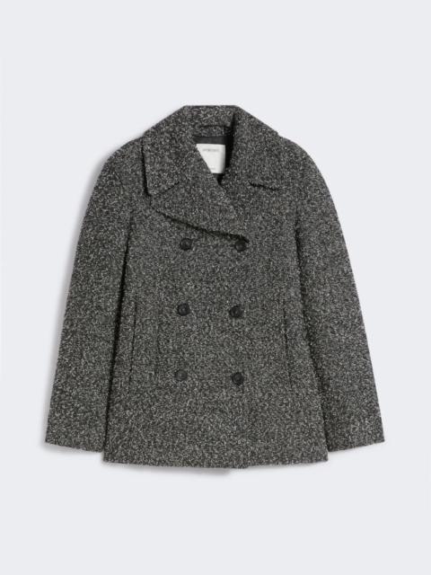 Sportmax Double-breasted wool heavy jacket - BLACK