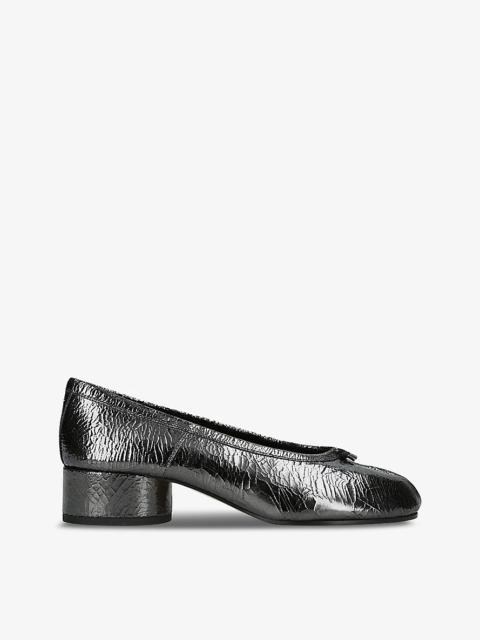 Tabi Ballerina split-toe patent-leather heeled courts