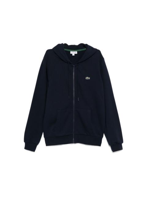 zipped fleece sweatshirt