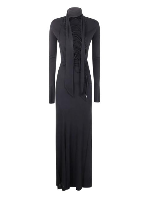 THE ATTICO The Attico Lace-up Long-sleeves Maxi Dress