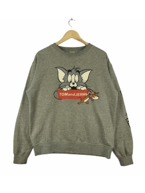 Other Designers Vintage - Vintage Tom & Jerry Sweatshirt Big Logo Grey Large