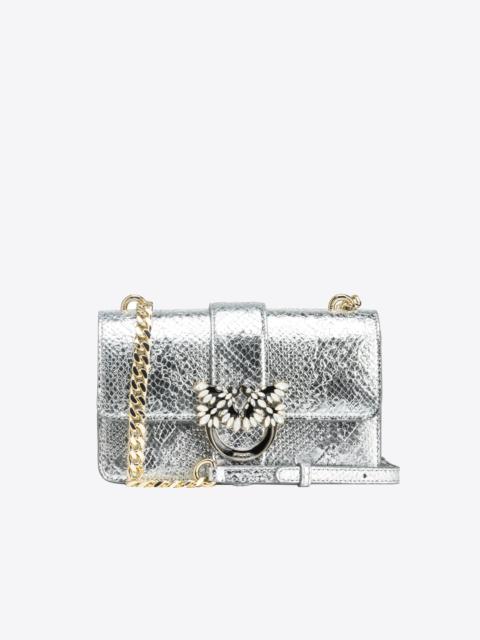 PINKO PINKO GALLERIA MINI LOVE BAG ONE IN PUNCHED REPTILE SKIN