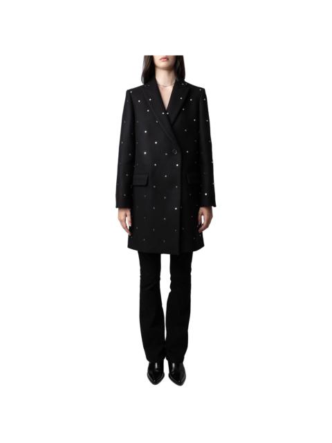 Zadig & Voltaire Zadig & Voltaire Marco Studs Wool-Blend Coat