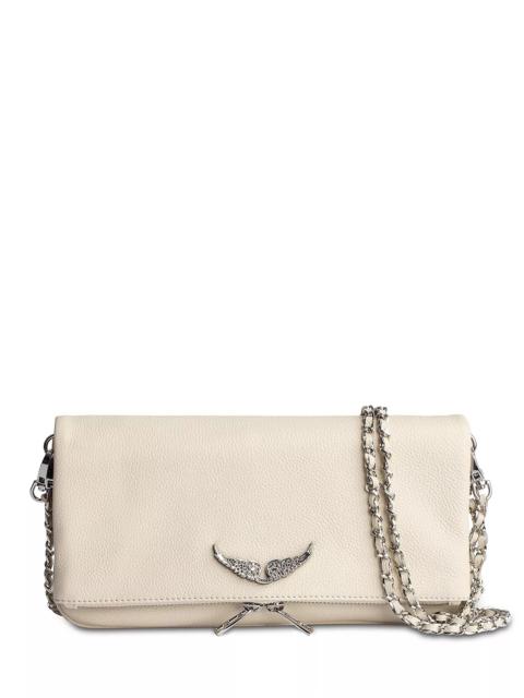 Zadig & Voltaire Rock Swing Your Wings Leather Clutch Bag