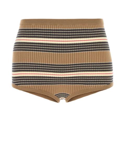 Prada Prada Women Embroidered Stretch Cotton Blend Shorts