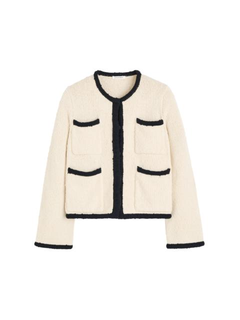 BY MALENE BIRGER Rikko Contrast Cotton-Blend Cardigan black/white