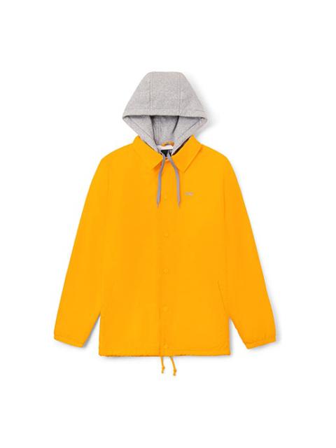 Men's Vans Woven hooded Casual Sports Jacket Yellow VN0A4MQV85W