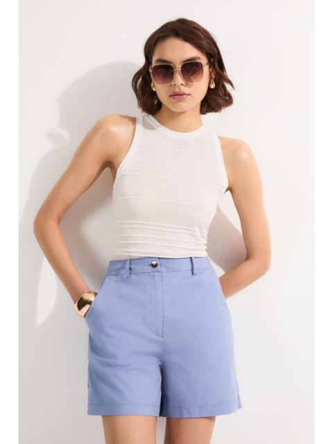 KAREN MILLEN Cotton High Waisted Woven City Short