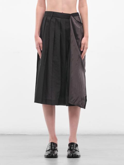 Maison Margiela Black Deconstructed Asymmetric Midi Skirt