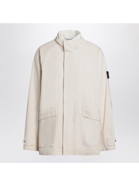 Stone Island Stone Island Ivory Parka In Cotton Men