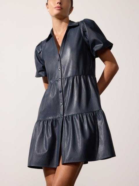 BROCHU WALKER The Havana Vegan Leather Mini Dress