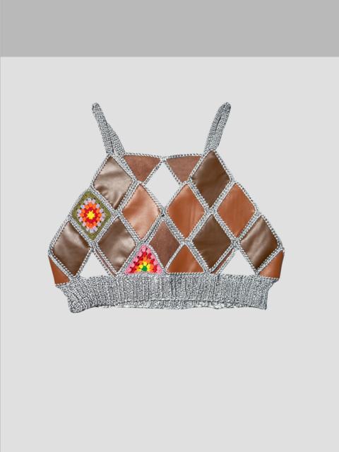 Kapital LEATHER HIPPIE CROCHET BUSTIER