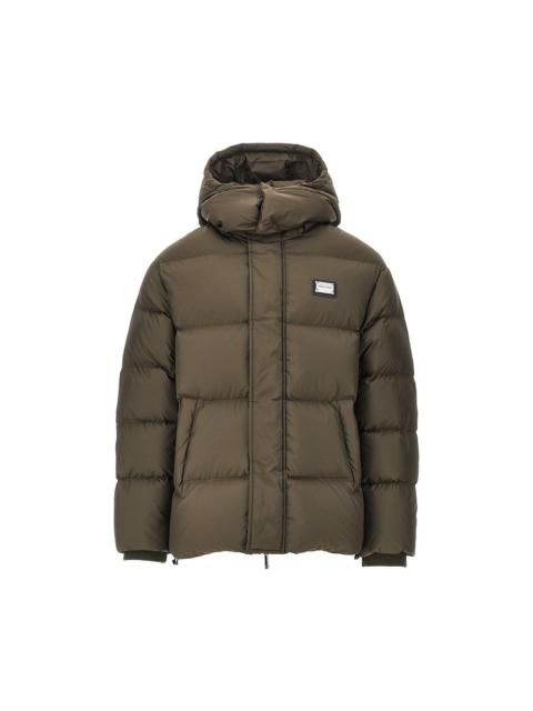 EMPORIO ARMANI Emporio Armani Logo Plate Down Jacket Khaki