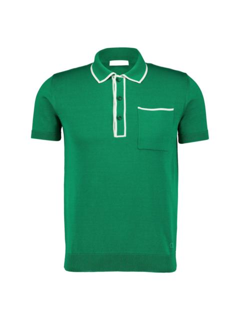 contrast-trim polo shirt