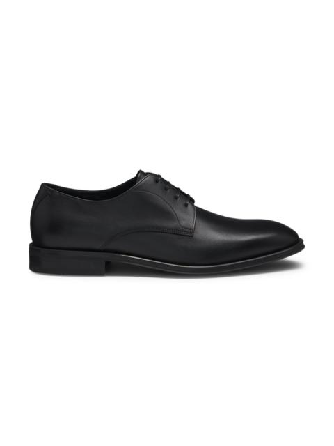 BOSS LEATHER DERBY SHOES WITH STITCHING DETAILS