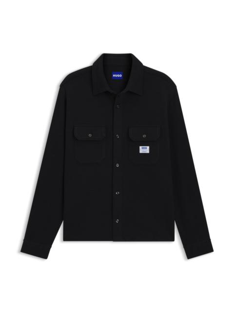 HUGO OVERSIZE-FIT SHIRT IN STRUCTURED COTTON