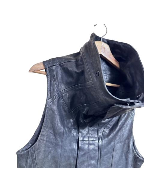 Julius FW2010 Julius Goth_ik; Leather Vest Hi-neck