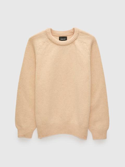 HOWLIN' "Boxy Space Knit" Wool Sweater in Almond