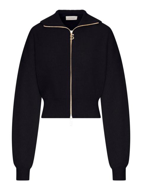 Sportmax Sportmax Women Ribbed Wool Cardigan With Wide Collar