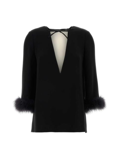 Valentino Black Silk Blouse