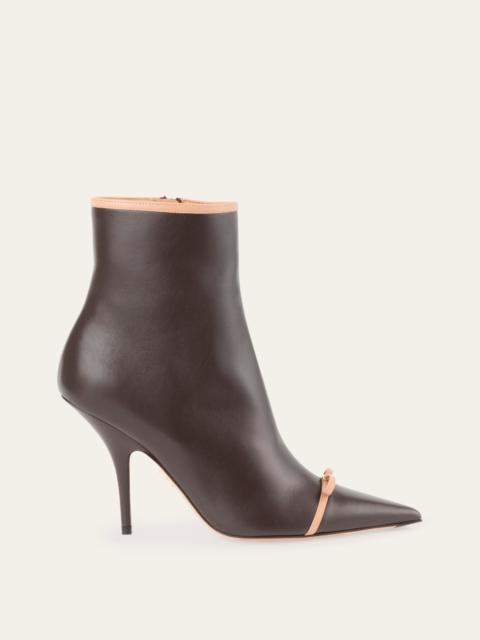 FERRAGAMO Pointed ankle boot with mini bow detail