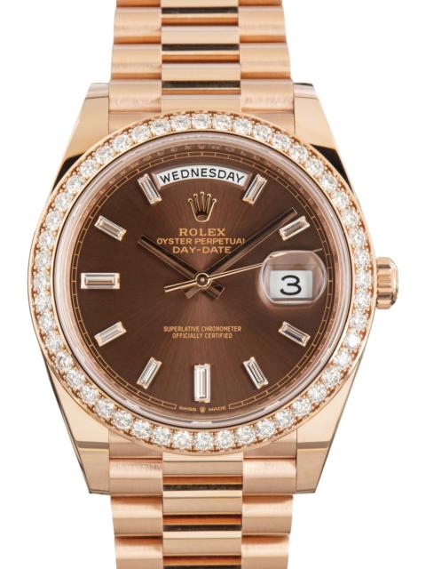 ROLEX Rolex Day-Date 40 Everose Gold 228345 Chocolate Diamond Dial