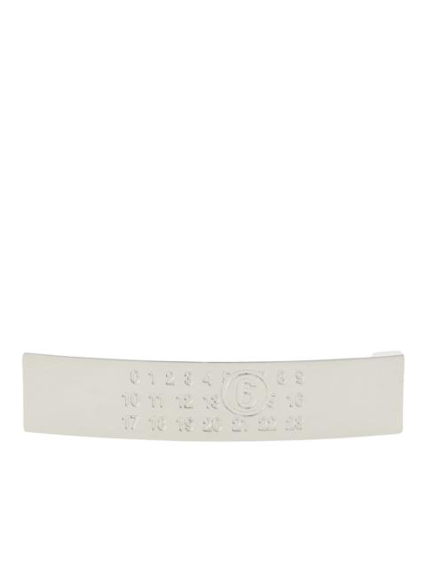 MM6 Maison Margiela Mm6 Engraved Logo Hair Clip Silver Women