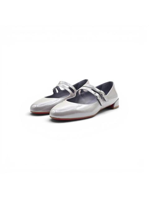 Christian Louboutin Sweet Jane Patent Leather Flats Gray EU 38.5 US 8.5 NWB