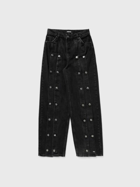 ROTATE BUTTON DETAIL WIDE JEANS