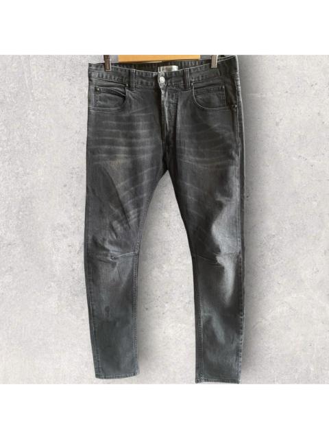 Balmain Balmain Charcoal Grey Knees Dart Biker Jeans