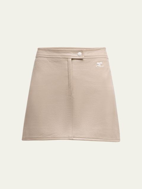 courrèges Reedition Vinyl Mini Skirt