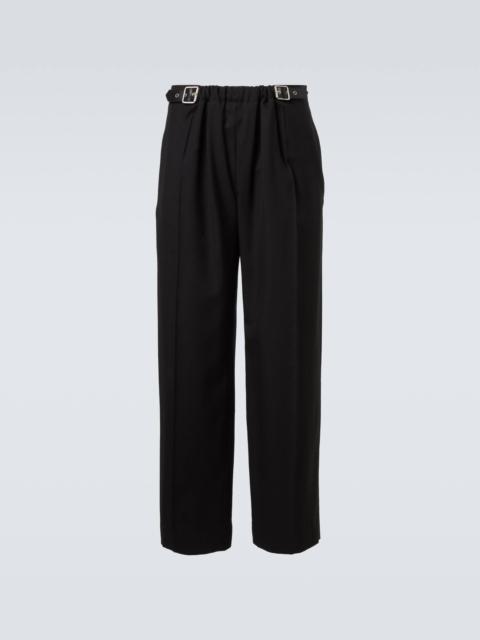 Loewe Belted wool straight pants