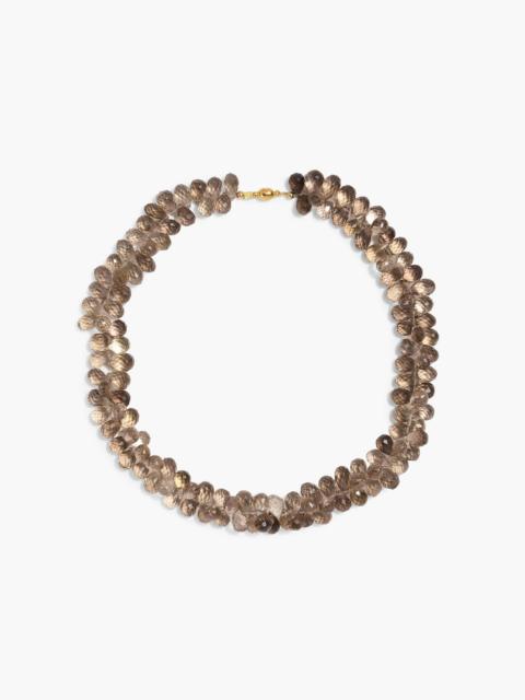 Jennifer Behr Bernadette gold-tone smoky quartz necklace