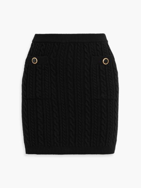 Alessandra Rich Cable-knit wool mini skirt