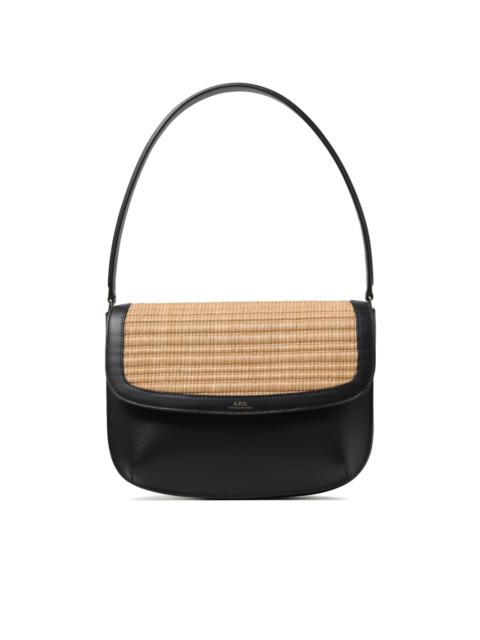 Sarah woven-panel shoulder bag