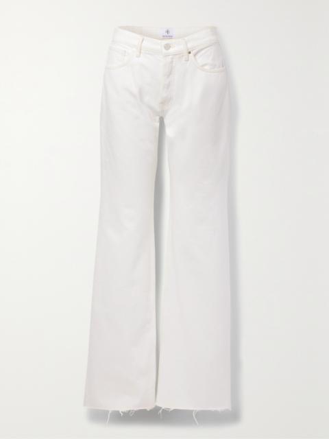 ANINE BING Hugh Frayed High-rise Straight-leg Jeans