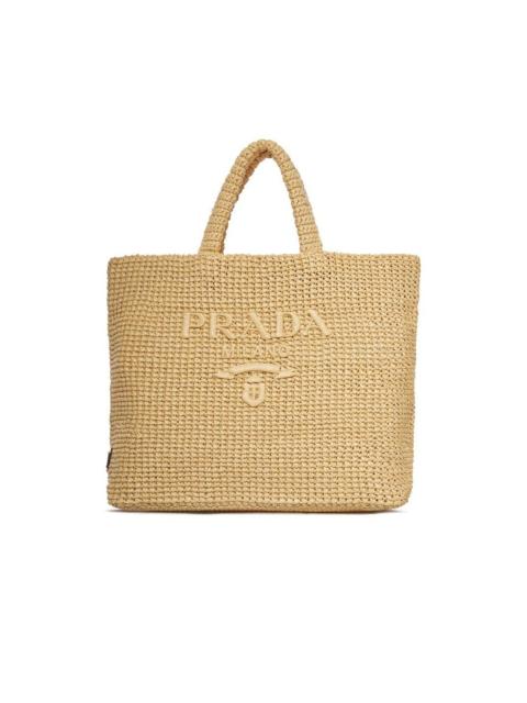 Prada PRADA $2150 Natural Crochet Tote Bag New & Authentic