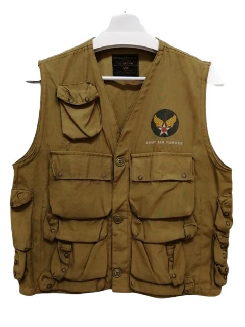 Other Designers Vintage - Very Rare!! Vtg Army Air Force Many Pocket Tactical Vest